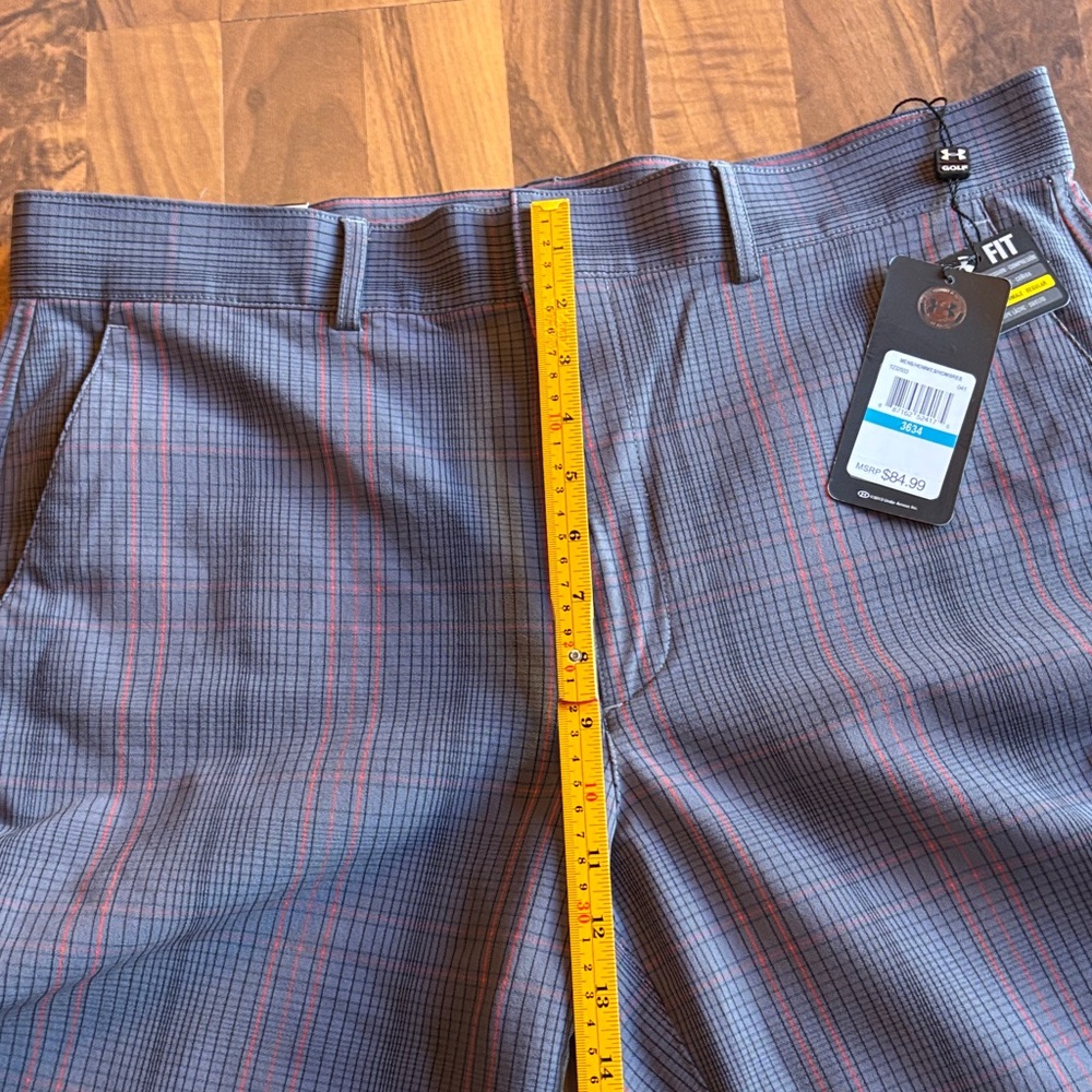 Under Armour Charcoal and Orange Checkered Golf Pants NWT - Picture 5 of 8